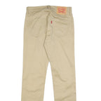 LEVI'S Mens Cotton Blend Beige Slim Tapered Trousers W29 L32 Casual Zip Closure