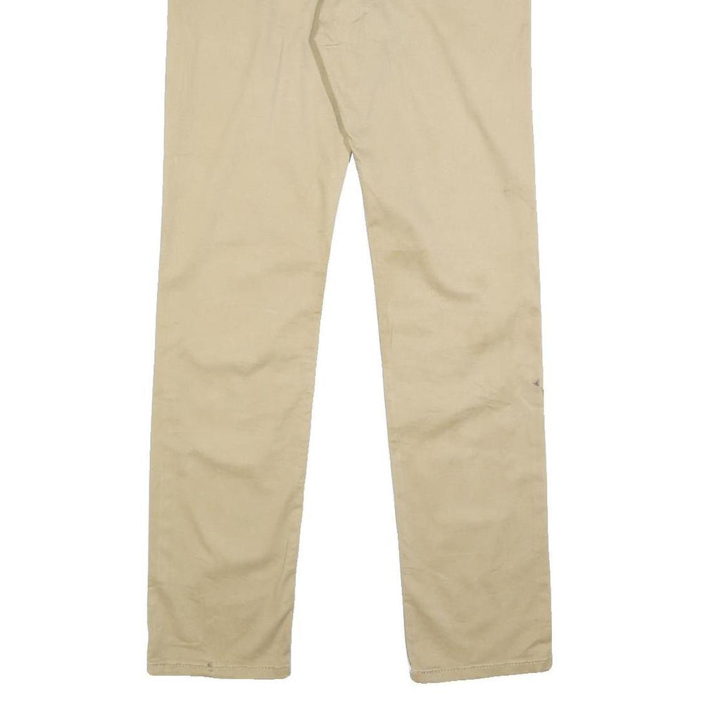 LEVI'S Mens Cotton Blend Beige Slim Tapered Trousers W29 L32 Casual Zip Closure