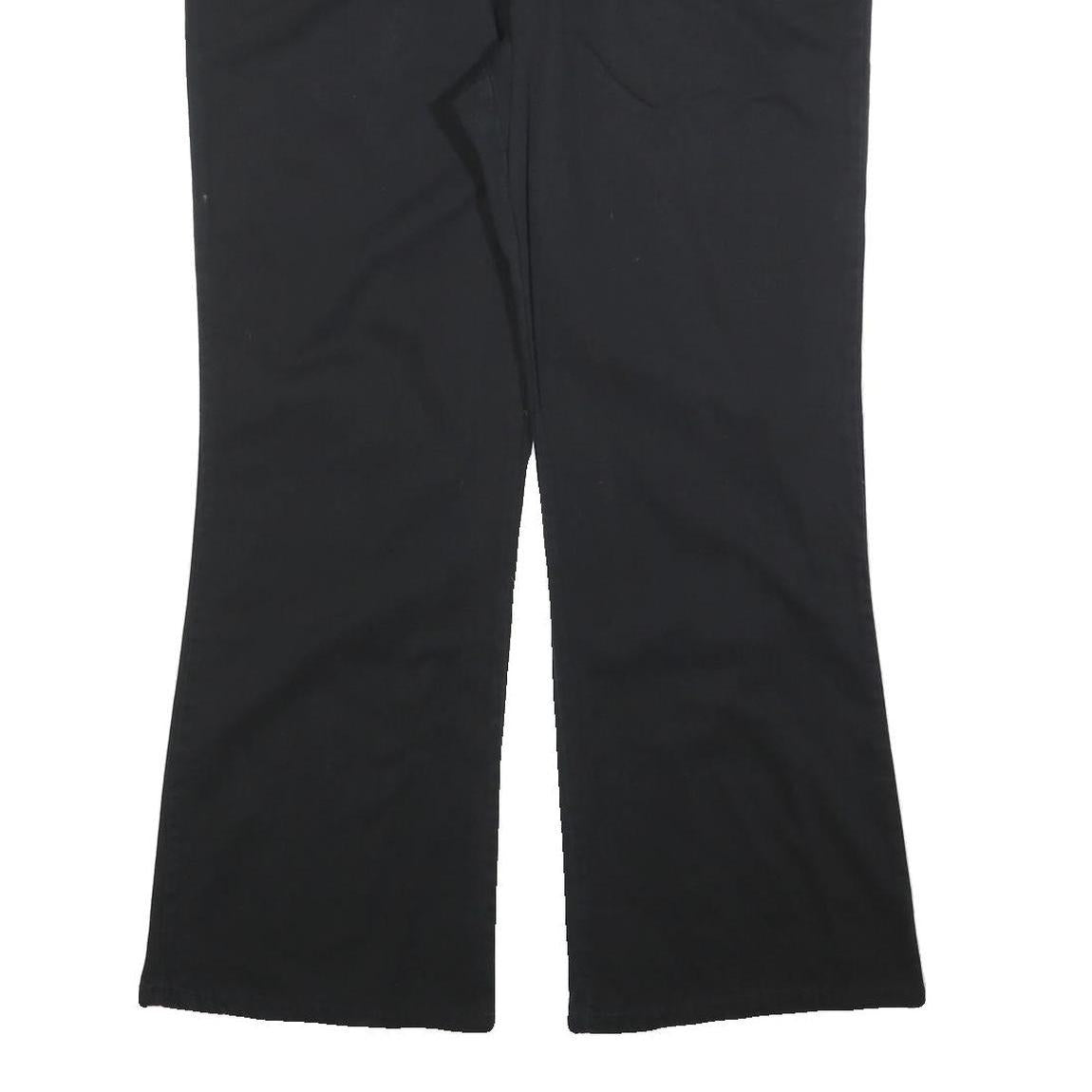 DICKIES Womens Cotton Blend Black Slim Flared Trousers W38 L30 Workwear