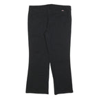 DICKIES Womens Cotton Blend Black Slim Flared Trousers W38 L30 Workwear