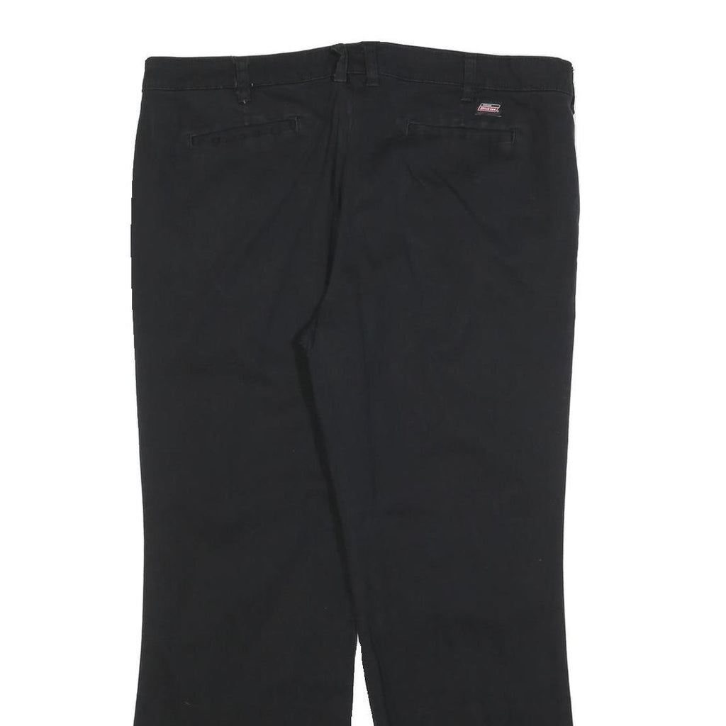 DICKIES Womens Cotton Blend Black Slim Flared Trousers W38 L30 Workwear