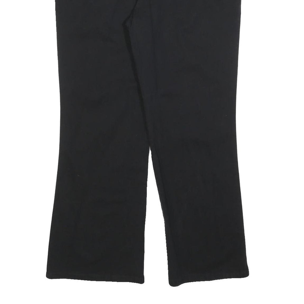DICKIES Womens Cotton Blend Black Slim Flared Trousers W38 L30 Workwear