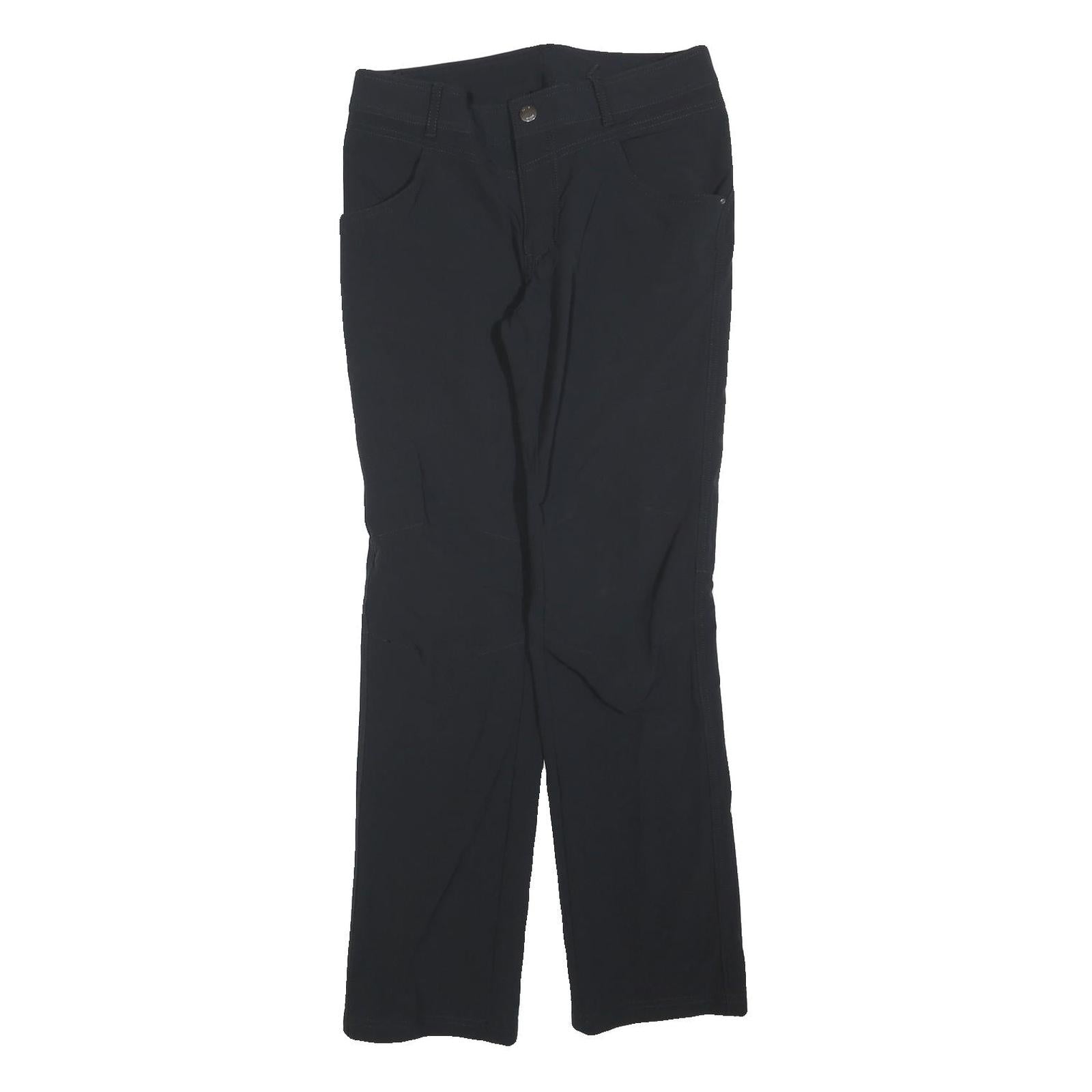 TCM Womens Black Regular Fit Straight Leg Trousers W30 L30 Zip Closure Polyester