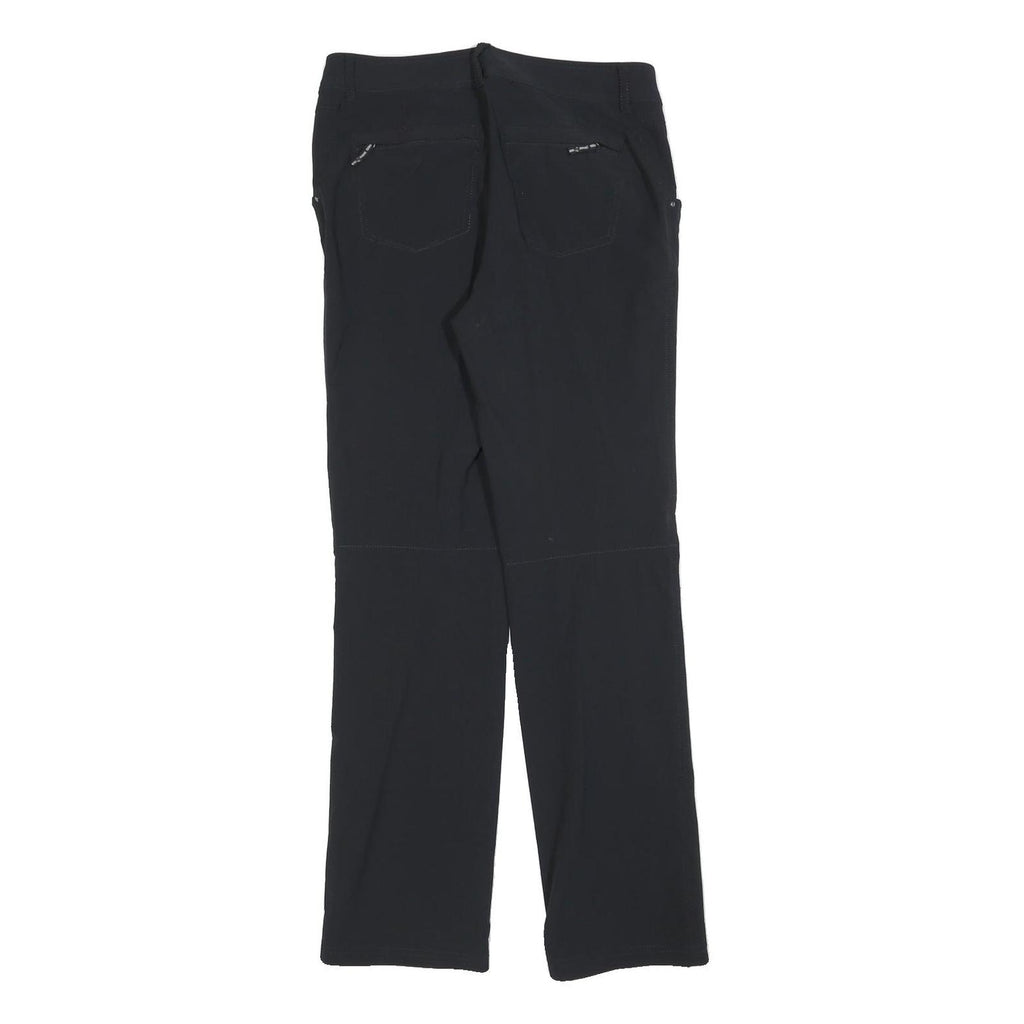 TCM Womens Black Regular Fit Straight Leg Trousers W30 L30 Zip Closure Polyester