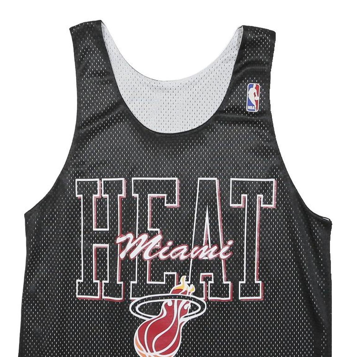 NBA Mens Black Miami Heat Basketball Vest M Sleeveless Crew Neck Sportswear