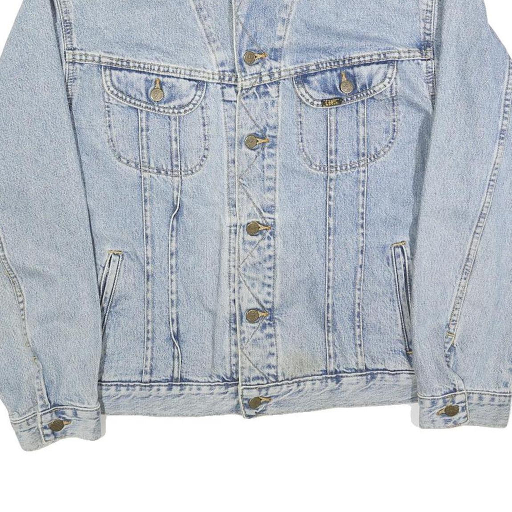 LEE Mens Blue Denim Jacket XL Cotton Blend Classic Fit Button Closure Casual