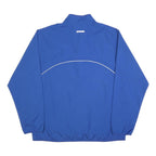 NIKE Mens Blue Zip Jacket L Cotton Blend Plain Athletic Sportswear