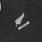 RUGBY HERITAGE Mens Black New Zealand Short Sleeve Polo Shirt L Cotton Blend