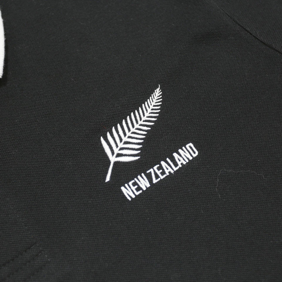 RUGBY HERITAGE Mens Black New Zealand Short Sleeve Polo Shirt L Cotton Blend