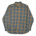 RIDGECUT Mens Blue & Beige Check Shirt M Button-Down Casual Cotton Blend