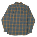 RIDGECUT Mens Blue & Beige Check Shirt M Button-Down Casual Cotton Blend