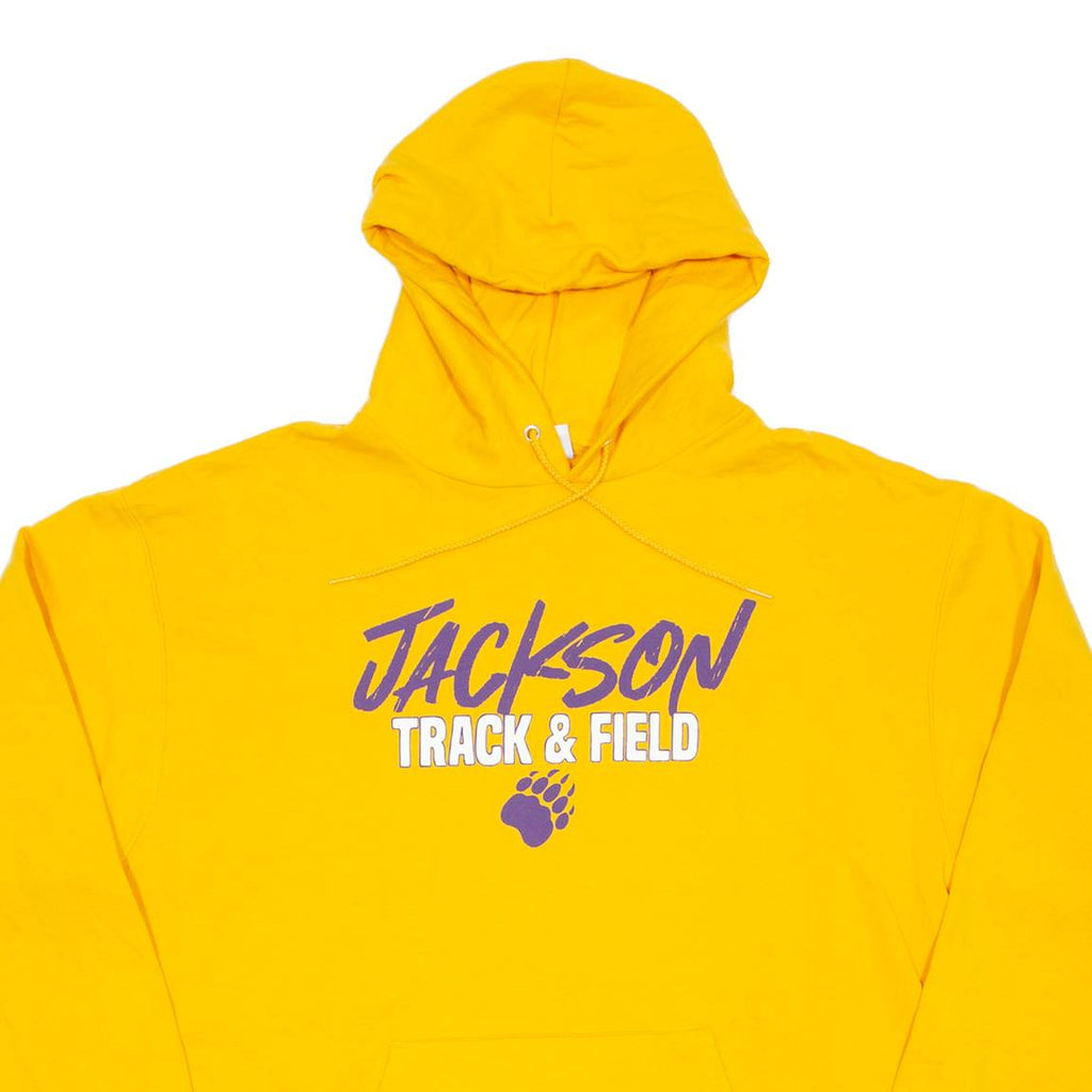 CHAMPION Jackson Track & Field Mens Yellow Hoodie USA XL