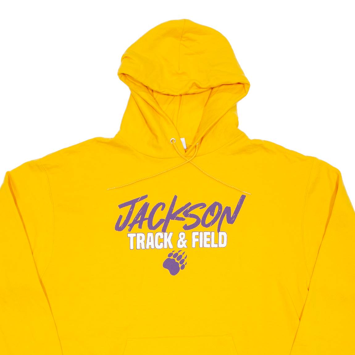 CHAMPION Jackson Track & Field Mens Yellow Hoodie USA XL
