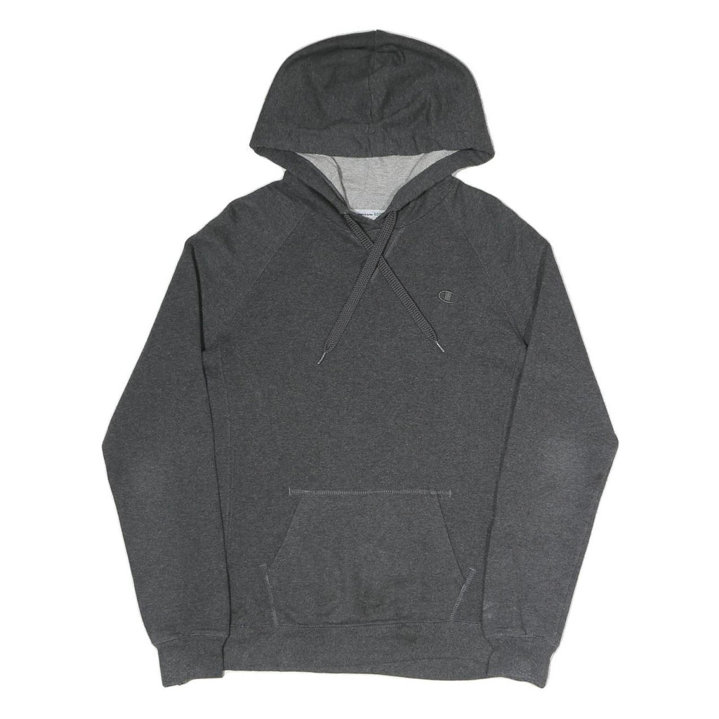 CHAMPION Womens Grey Pullover Hoodie L Cotton Blend Casual Sweatshirt