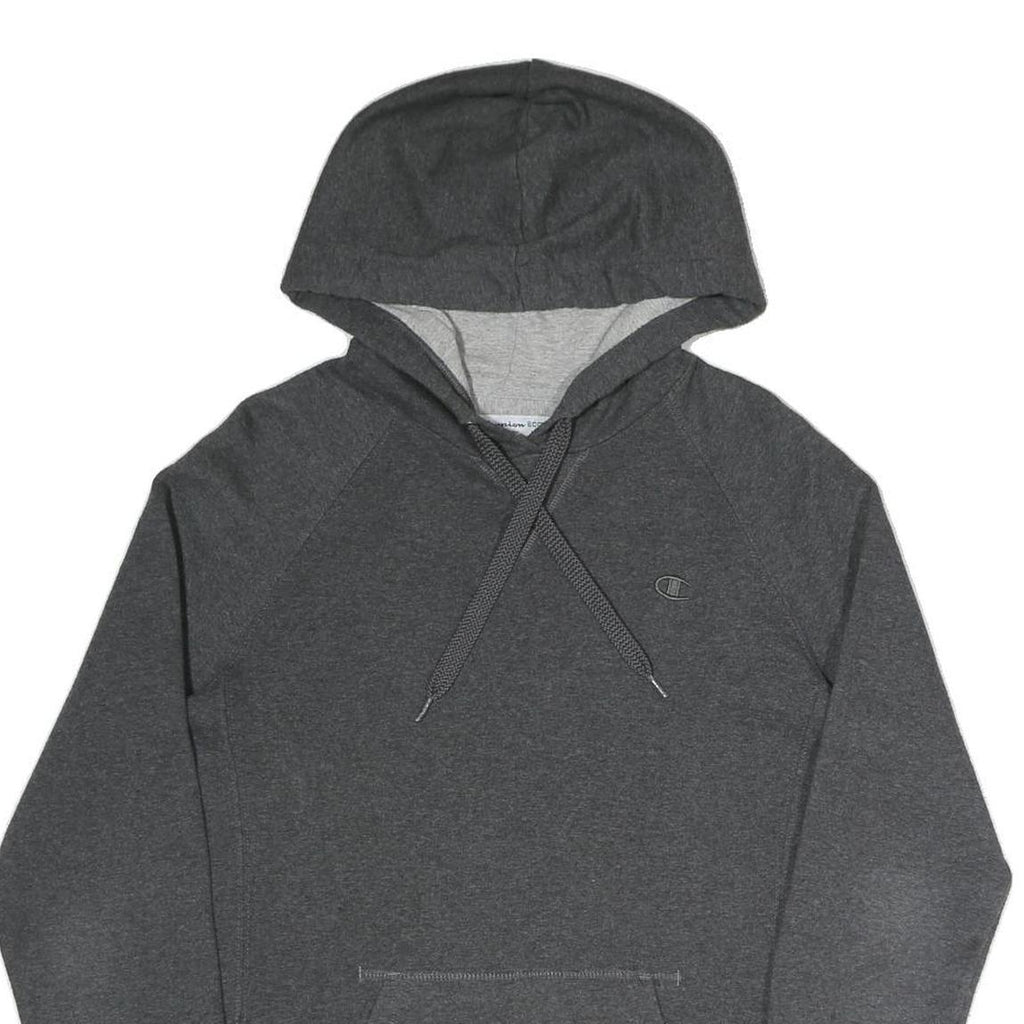 CHAMPION Womens Grey Pullover Hoodie L Cotton Blend Casual Sweatshirt