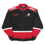 WINNERS CIRCLE Mens Black & Red Racing Jacket XL Cotton Blend Motorsport