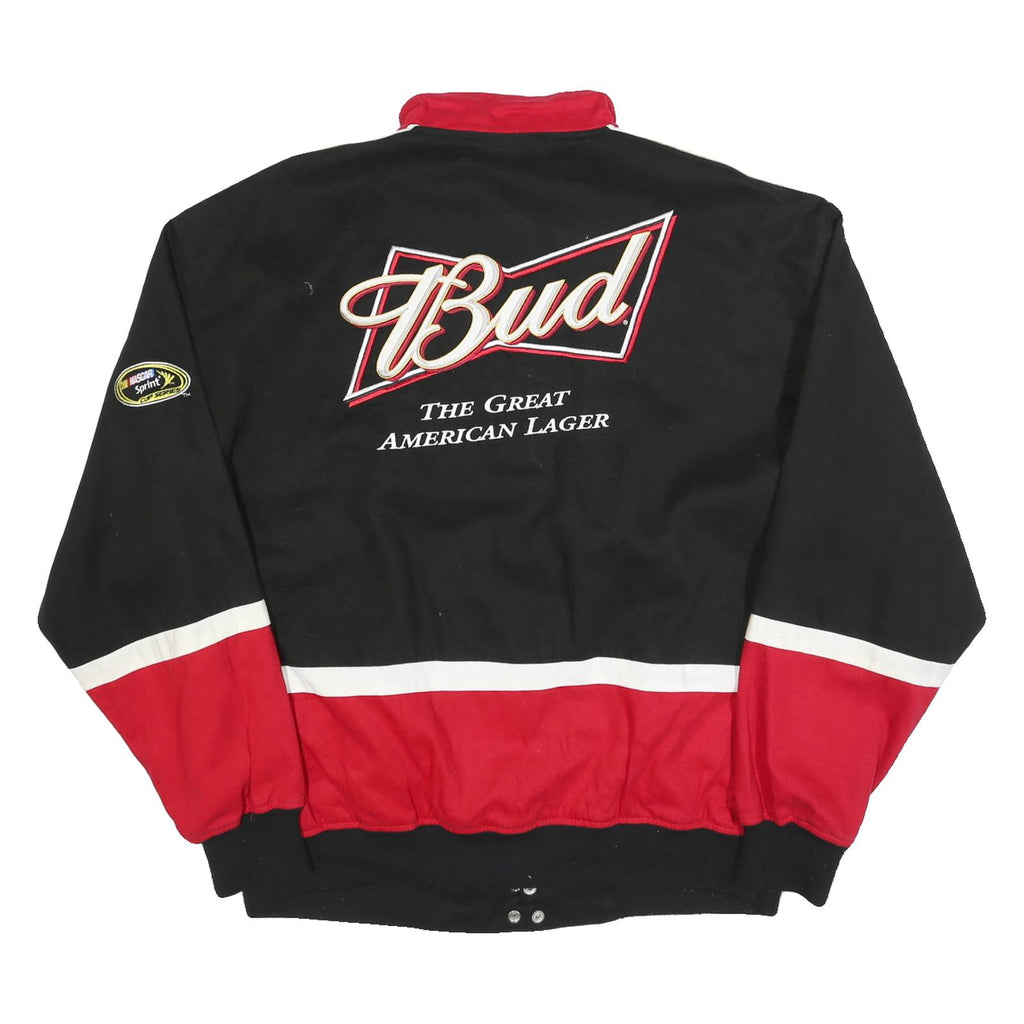WINNERS CIRCLE Mens Black & Red Racing Jacket XL Cotton Blend Motorsport
