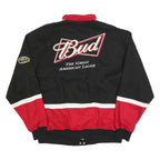 WINNERS CIRCLE Mens Black & Red Racing Jacket XL Cotton Blend Motorsport