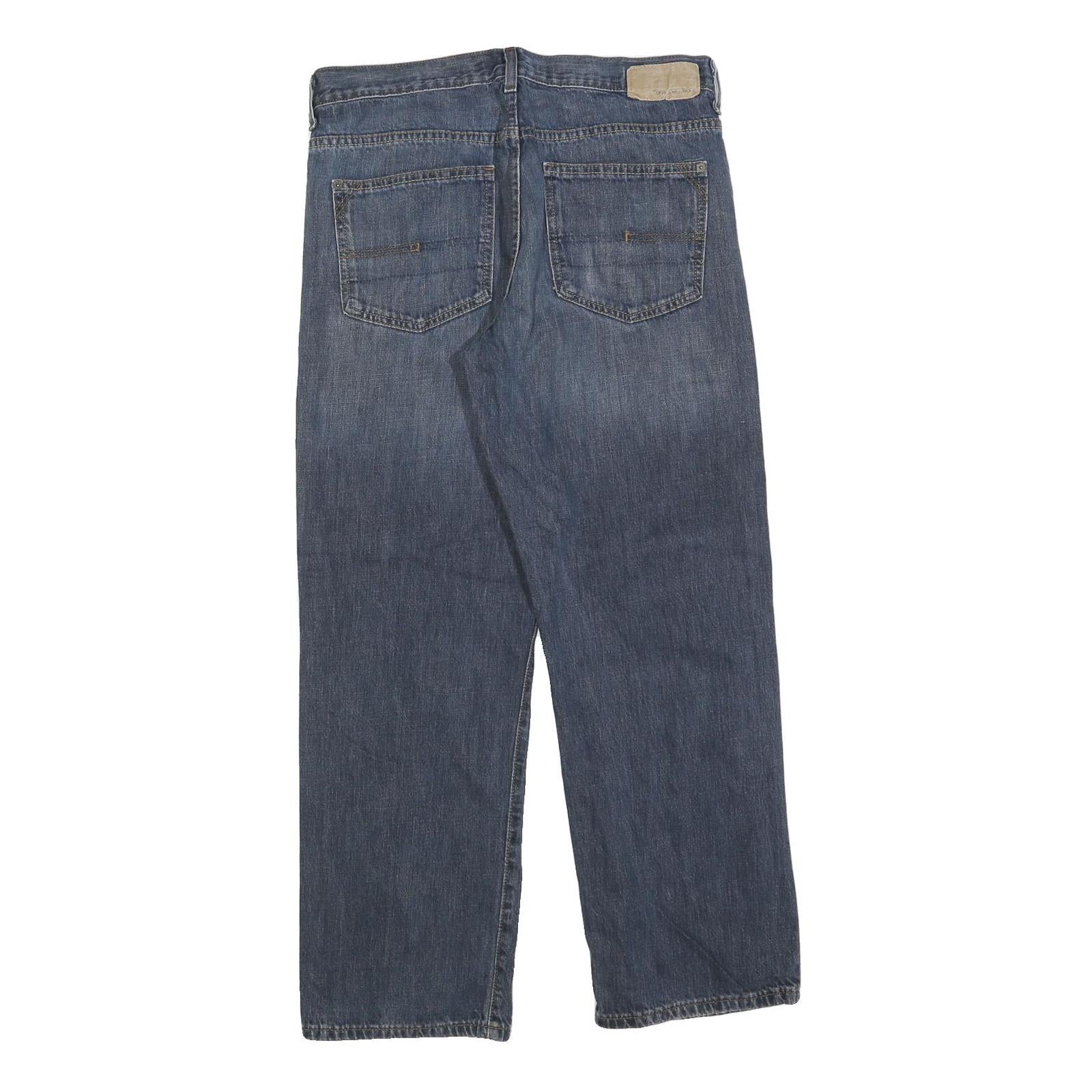 CALVIN KLEIN JEANS Mens Relaxed Blue Denim Medium W34 L30 Cotton Blend Zip