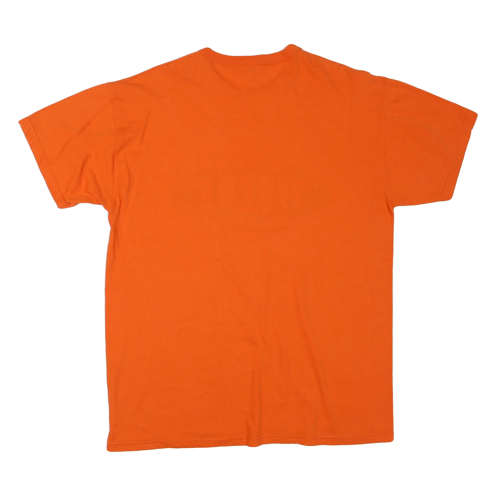 RUSSELL ATHLETIC Mens Orange Auburn Tigers Graphic T-Shirt L Crew Neck Short