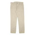 LEVI'S Mens Cotton Blend Slim Beige Trousers W34 L31 Casual Zip Closure