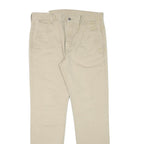 LEVI'S Mens Cotton Blend Slim Beige Trousers W34 L31 Casual Zip Closure