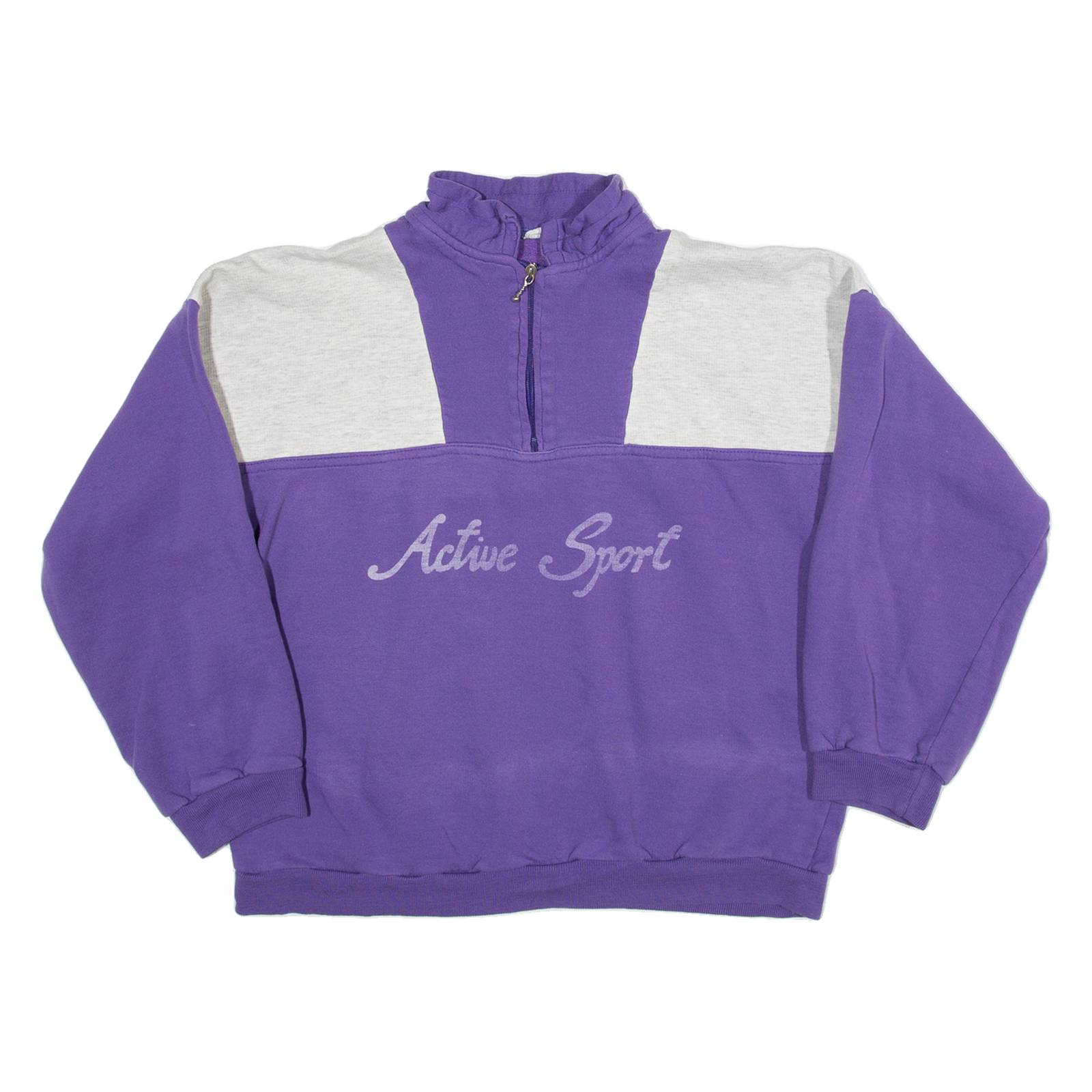 Active Sport Womens Sweatshirt Purple 1/4 Zip L