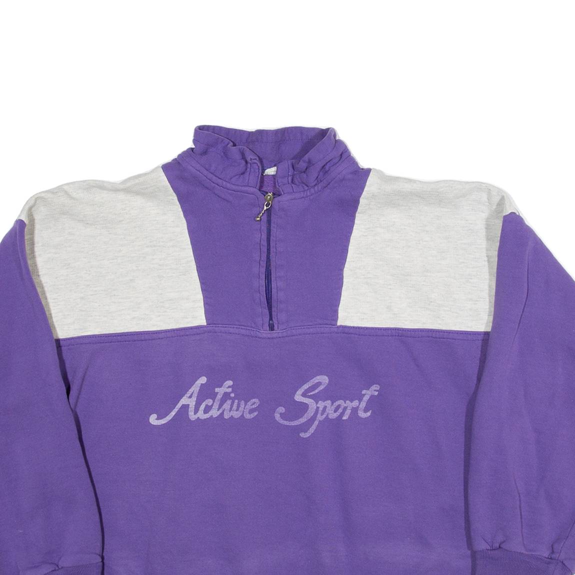 Active Sport Womens Sweatshirt Purple 1/4 Zip L
