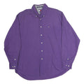 TOMMY HILFIGER Mens Purple Cotton Button Down Shirt XL Classic Fit Casual