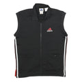ADIDAS Mens Black & Red Track Sleeveless Jacket XS Polyester Zip Sportswear