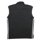 ADIDAS Mens Black & Red Track Sleeveless Jacket XS Polyester Zip Sportswear