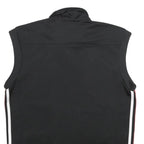 ADIDAS Mens Black & Red Track Sleeveless Jacket XS Polyester Zip Sportswear