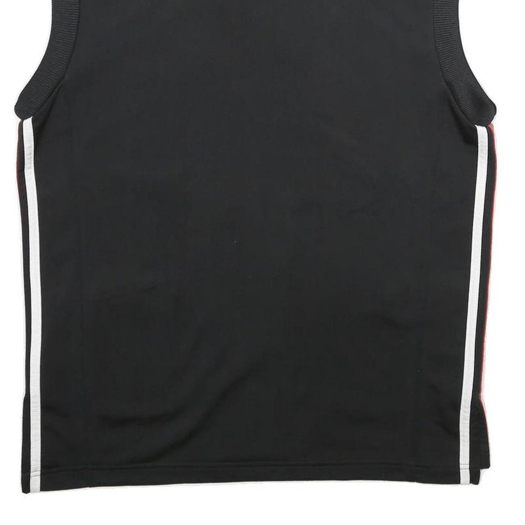 ADIDAS Mens Black & Red Track Sleeveless Jacket XS Polyester Zip Sportswear