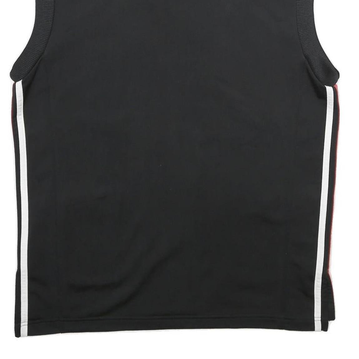 ADIDAS Mens Black & Red Track Sleeveless Jacket XS Polyester Zip Sportswear