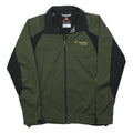 COLUMBIA Mens Green & Black Outdoor Jacket S Polyester Zip Performance