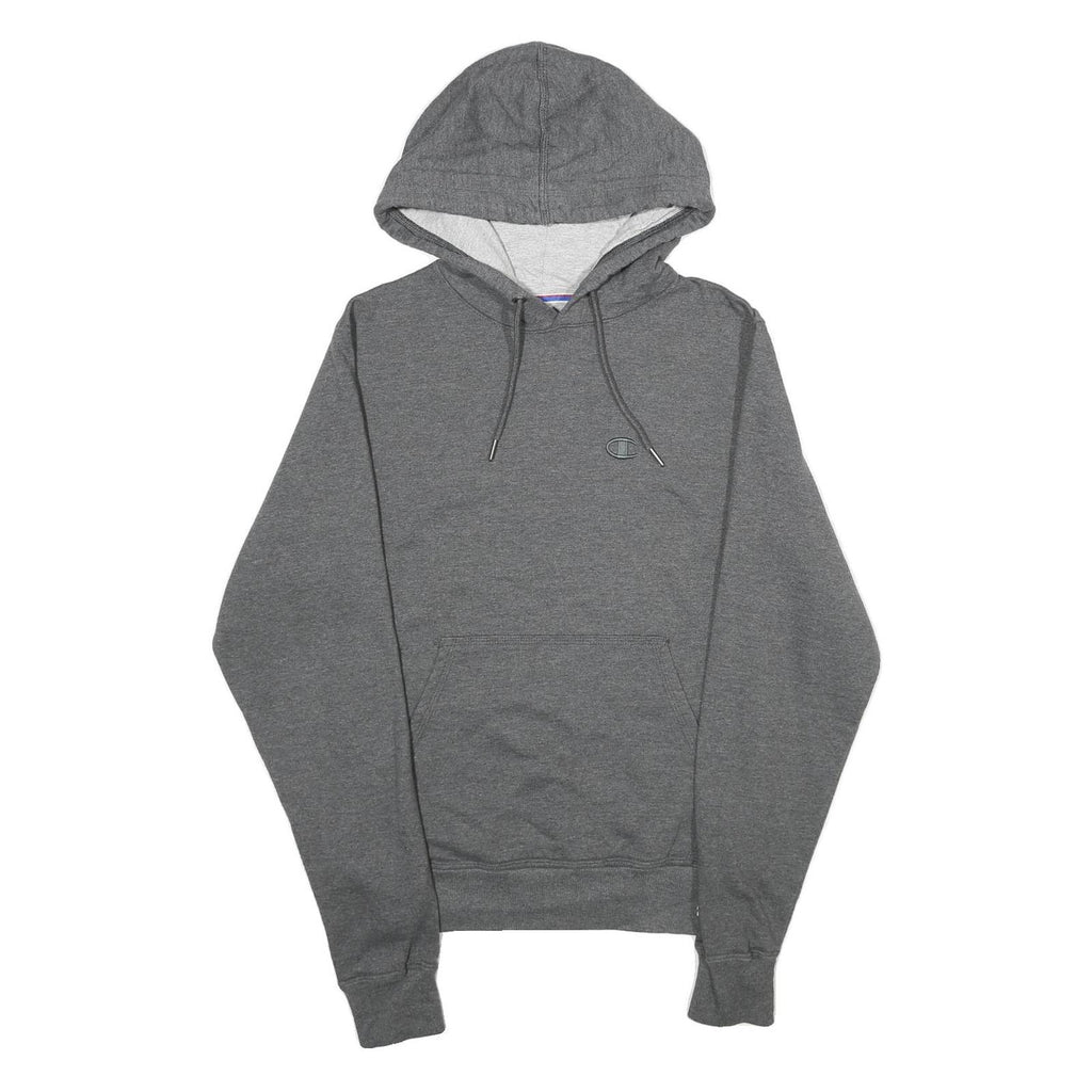 CHAMPION Mens Grey Hoodie XS Cotton Blend Pullover Sweatshirt Drawstring Hood