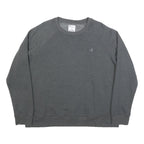 CHAMPION Womens Grey Cotton Blend Crew Neck Sweatshirt L Casual Pullover