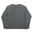 CHAMPION Womens Grey Cotton Blend Crew Neck Sweatshirt L Casual Pullover