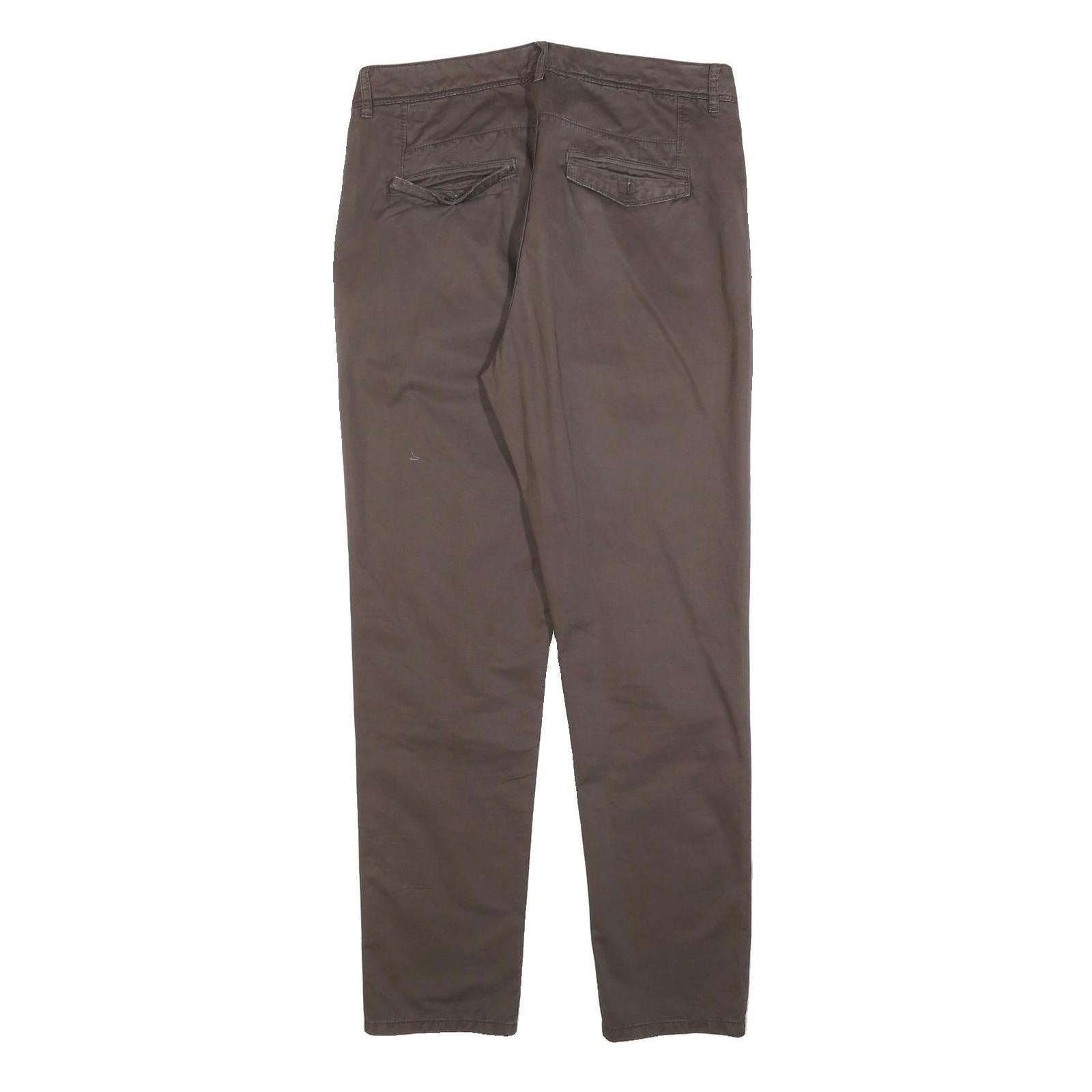 ANTONY MORATO Womens Cotton Blend Brown Slim Tapered Trousers W32 L30