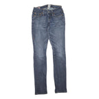 TRUE RELIGION Womens Regular Blue Denim Rinse Zip W24 L32 Classic Fit Jeans