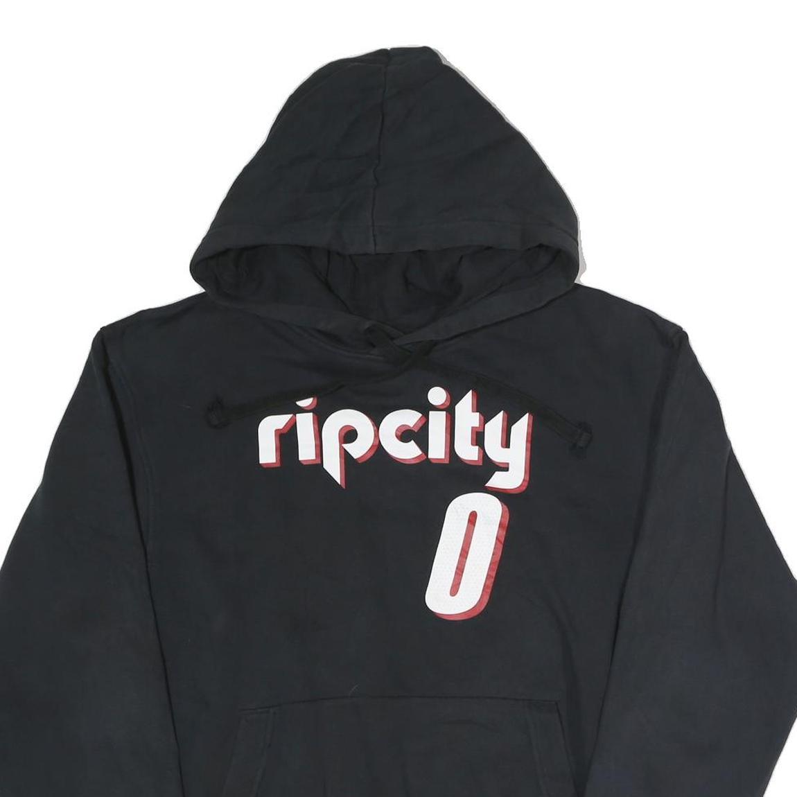 NIKE Mens Black Ripcity Lillard Hoodie S Basketball Cotton Pullover