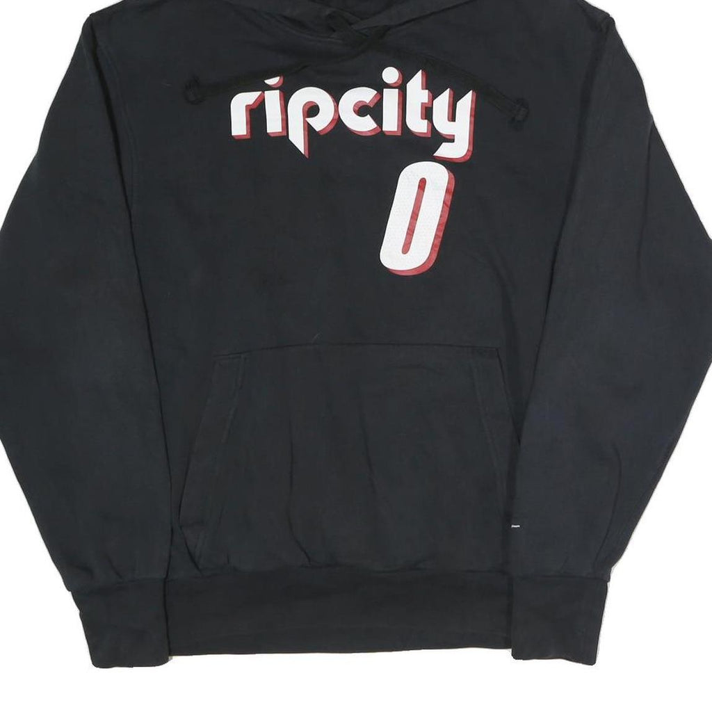 NIKE Mens Black Ripcity Lillard Hoodie S Basketball Cotton Pullover