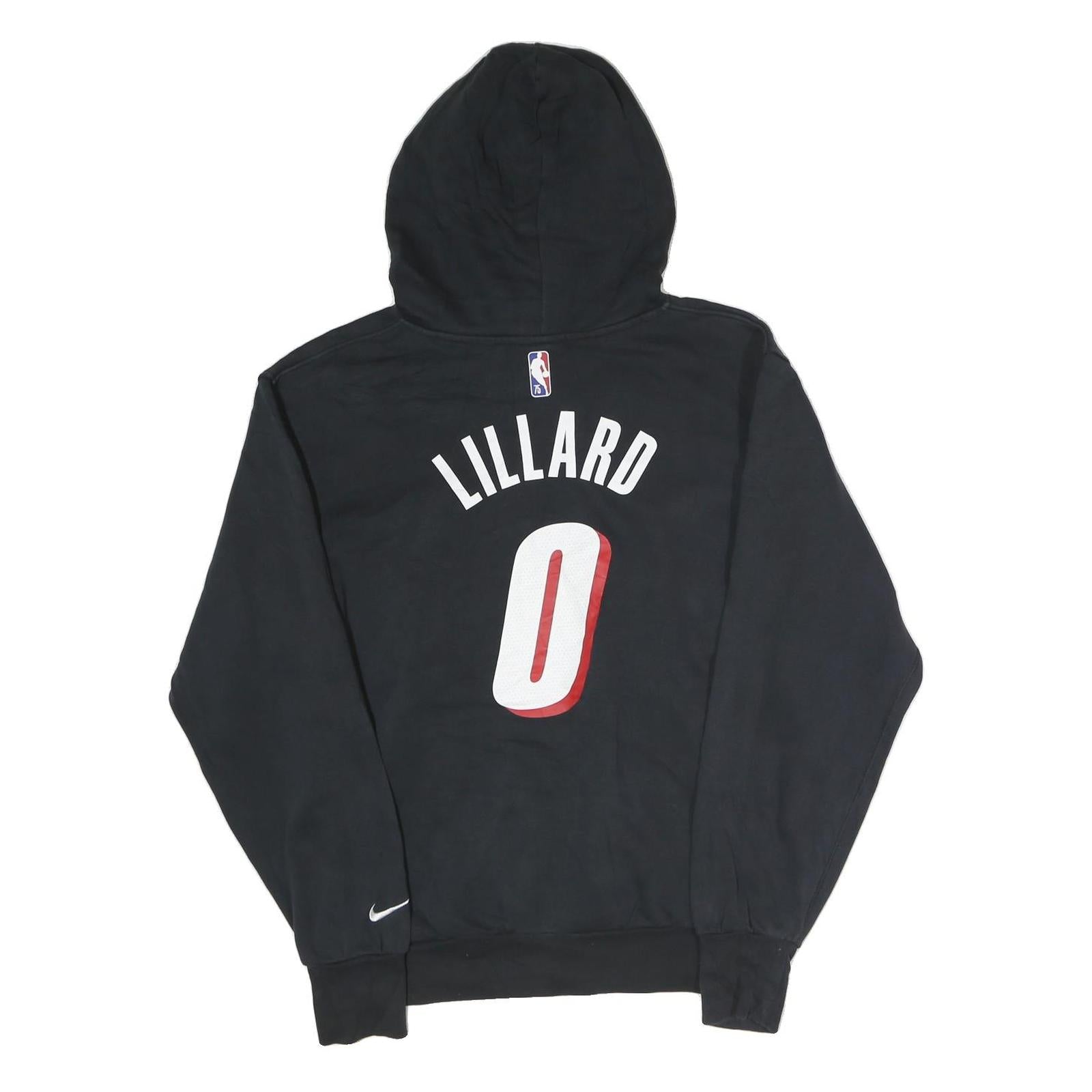 NIKE Mens Black Ripcity Lillard Hoodie S Basketball Cotton Pullover