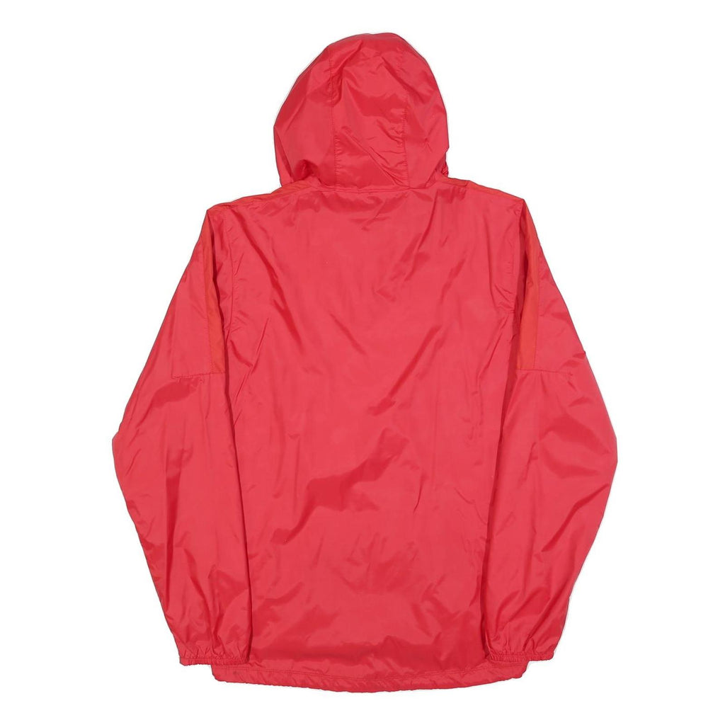 NIKE Mens Red FC Champel Jacket S Polyester Blend Plain Zip Hooded Light