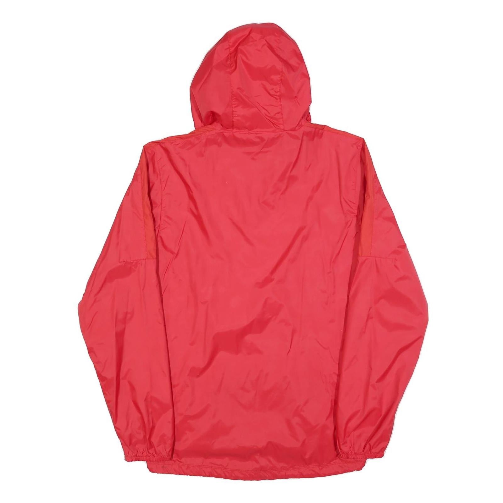 NIKE Mens Red FC Champel Jacket S Polyester Blend Plain Zip Hooded Light