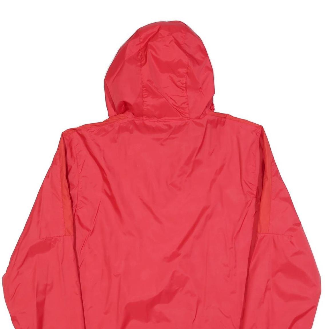 NIKE Mens Red FC Champel Jacket S Polyester Blend Plain Zip Hooded Light