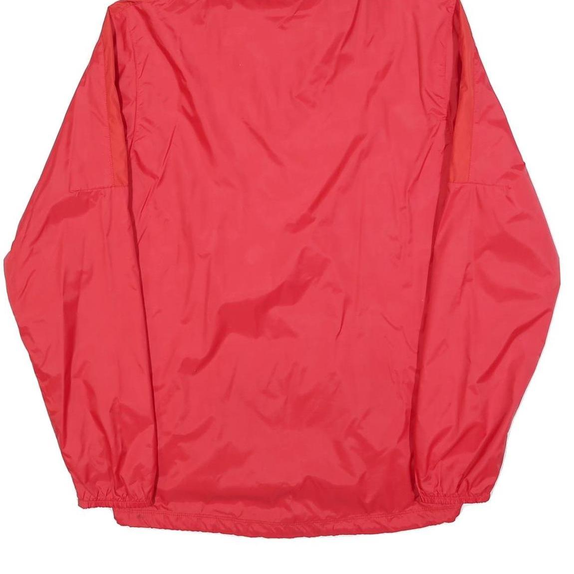 NIKE Mens Red FC Champel Jacket S Polyester Blend Plain Zip Hooded Light