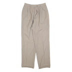 TREVIRA Womens Wool Blend Beige Relaxed Straight Trousers W28 L30 Classic