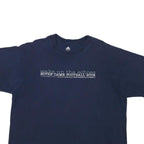 ADIDAS Mens Navy Blue Notre Dame Football Graphic T-Shirt XL Short Sleeve Crew