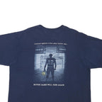 ADIDAS Mens Navy Blue Notre Dame Football Graphic T-Shirt XL Short Sleeve Crew